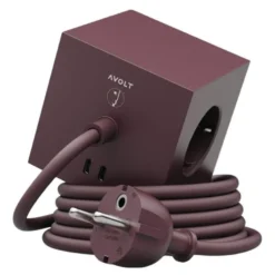 Square 1 Bauhaus Archiv USB-C kabel 1,8 m Mulberry Red