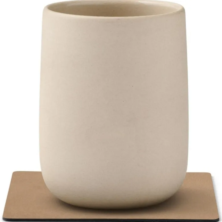 Square Nupo glassbrikke 10x10 cm nougat