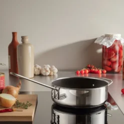 Stainless Steel sautépanne 24 cm keramisk Slip-Let® belegg