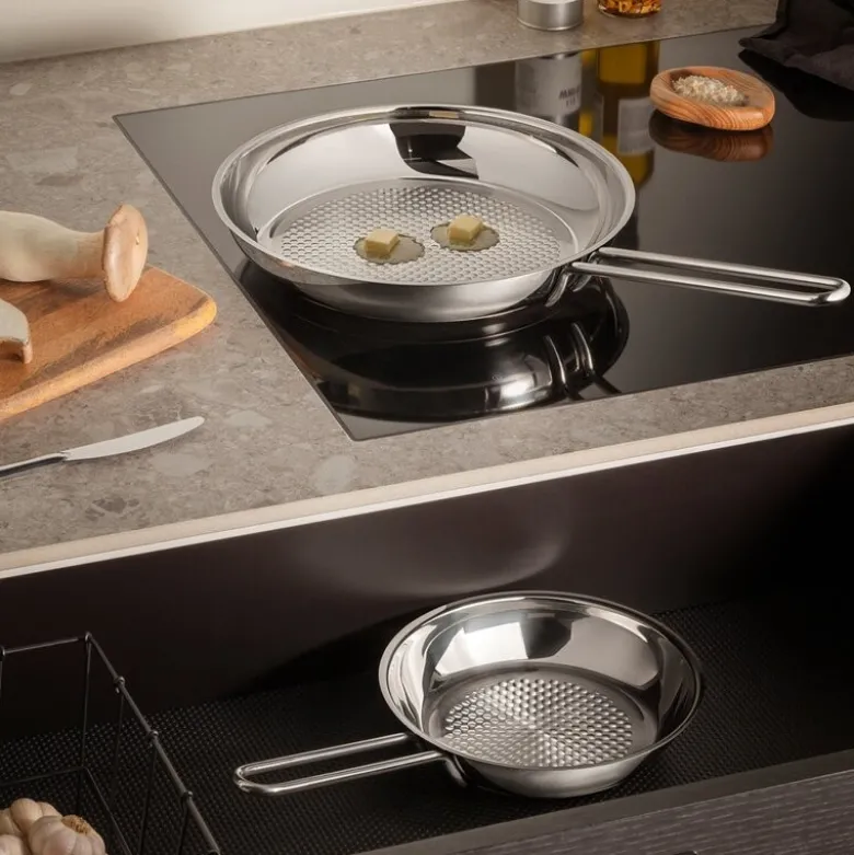 Stainless Steel stekepanne 20 cm honeycomb