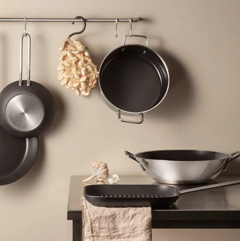 Stainless Steel wok 5L 32 cm keramisk Slip-Let® belegg