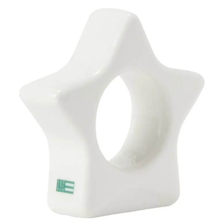 Star serviettring 8x8 cm hvit