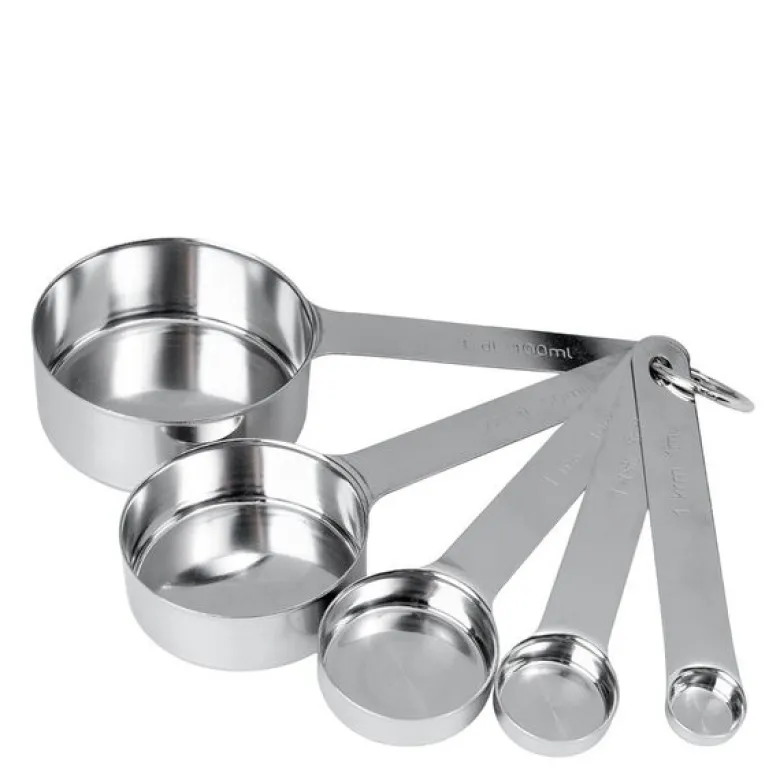 Steel Essential måleskje 5 deler børstet stål