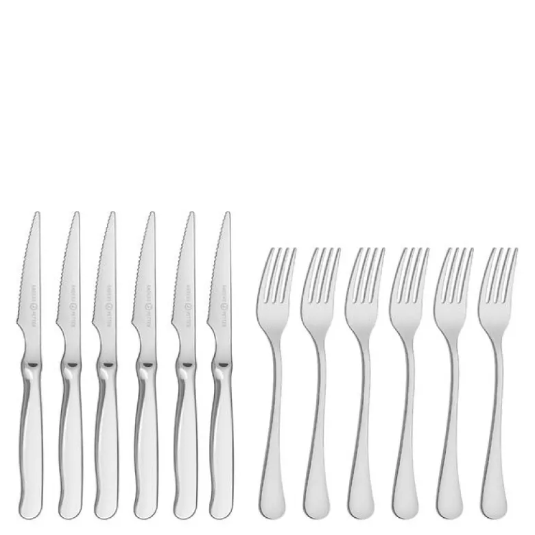 Steel essentials bestikksett 12 deler stål