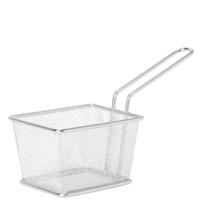 Steel Essentials pommes frites kurv 18x10 cm blank stål