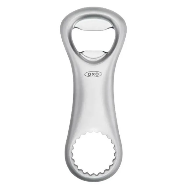 Steel flaskeåpner grå