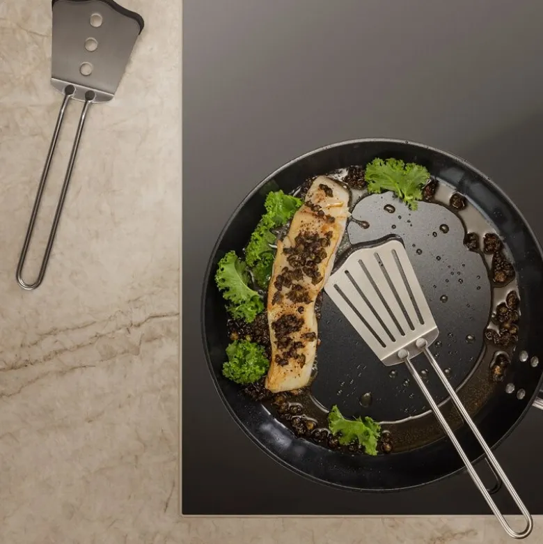 Stekespade med silikon kort stål