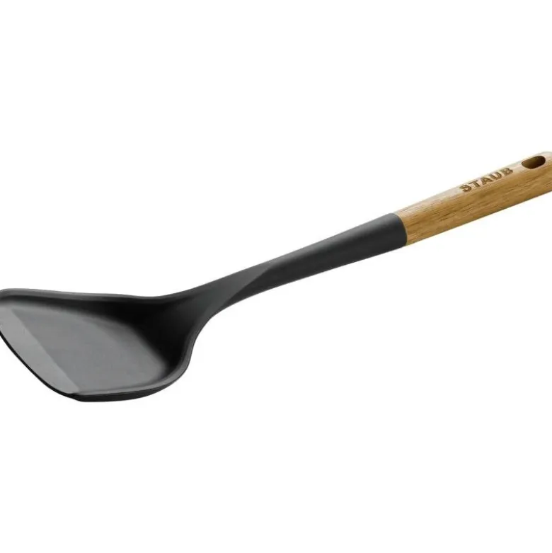 Steke-wokspade i silikon 9,2x31 cm akasietree/svart