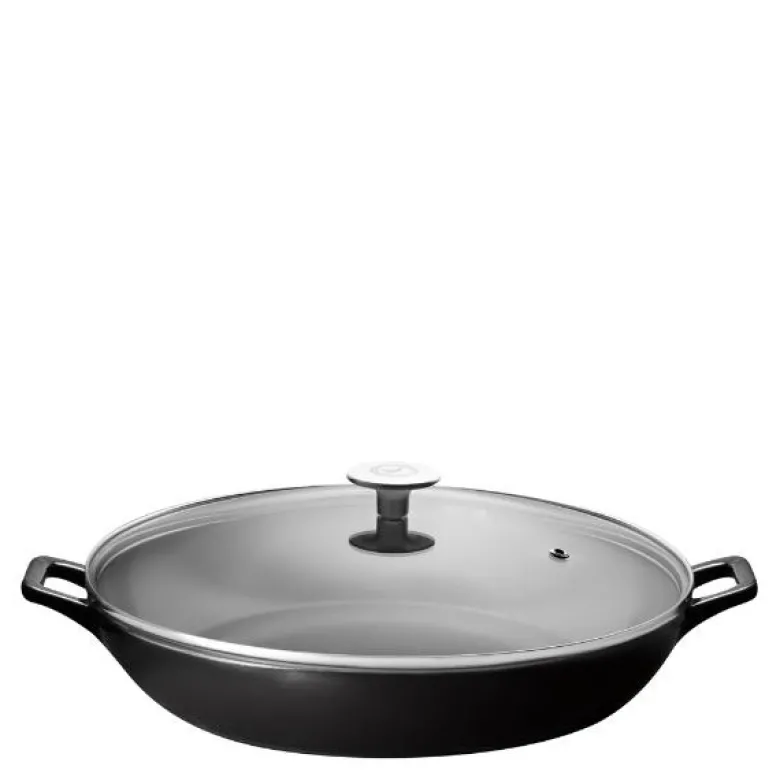 Stenfors buffetgryte med glasslokk 3L svart