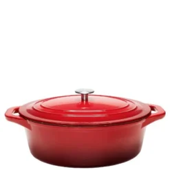 Stenfors støpejernsgryte oval 6,2L rød