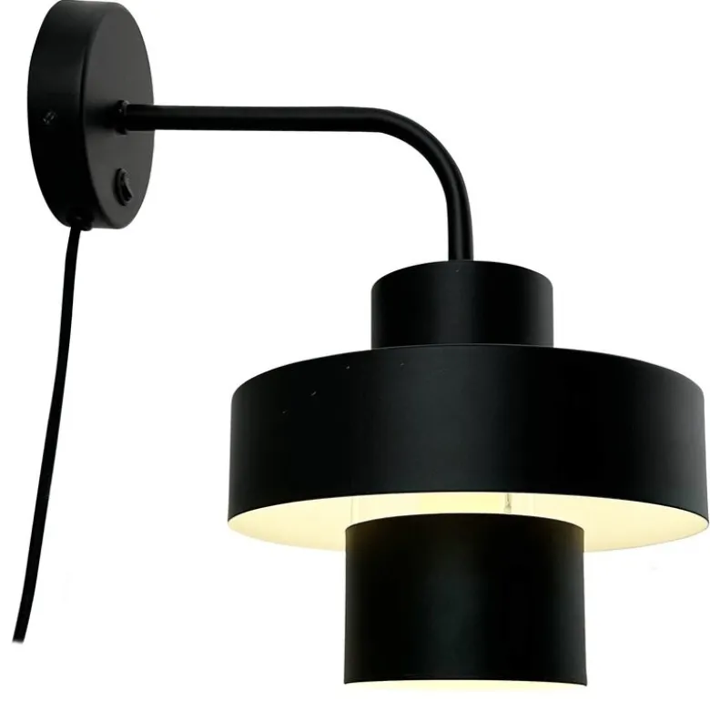 Stoke vegglampe 29 cm svart