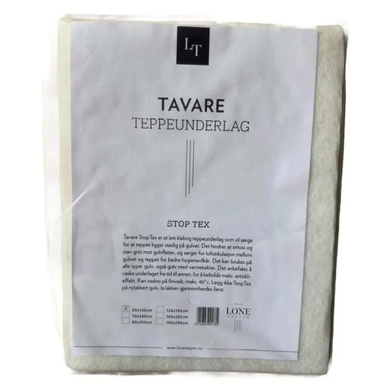 Stop-Tex filt teppeunderlag 60x120 cm