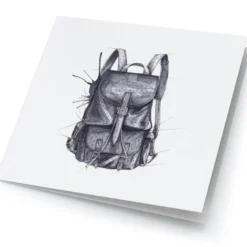 Store kunstkort ryggsekk