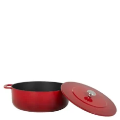 Støpejernsgryte 28 cm 5,3L cherry