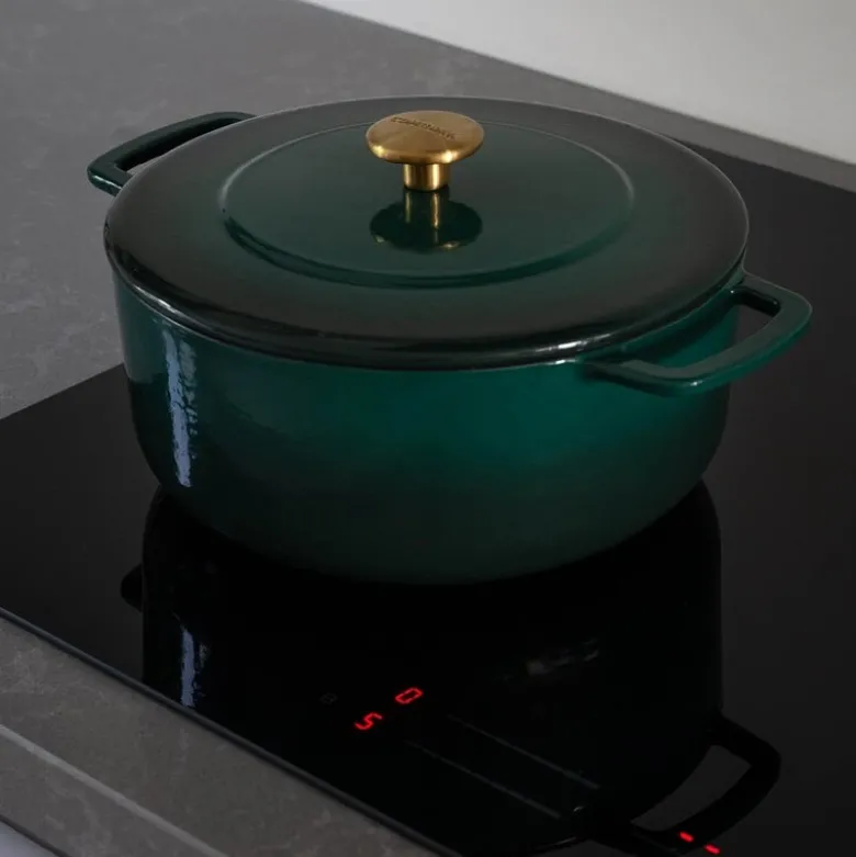 Støpejernsgryte 24 cm 3,8L holly green