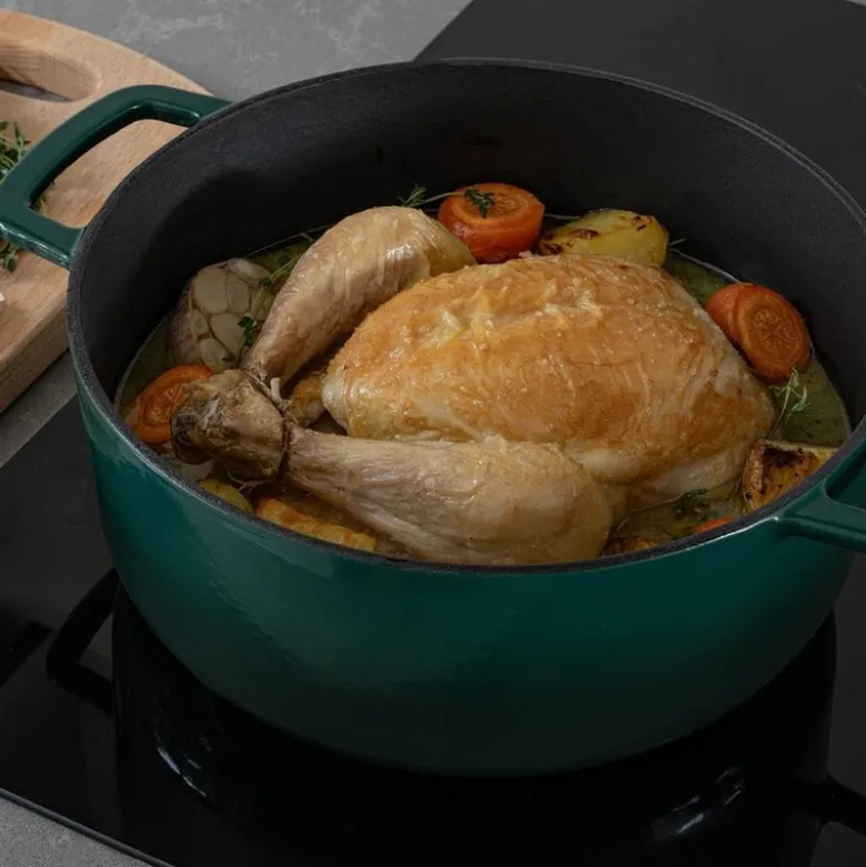 Støpejernsgryte 24 cm 3,8L holly green