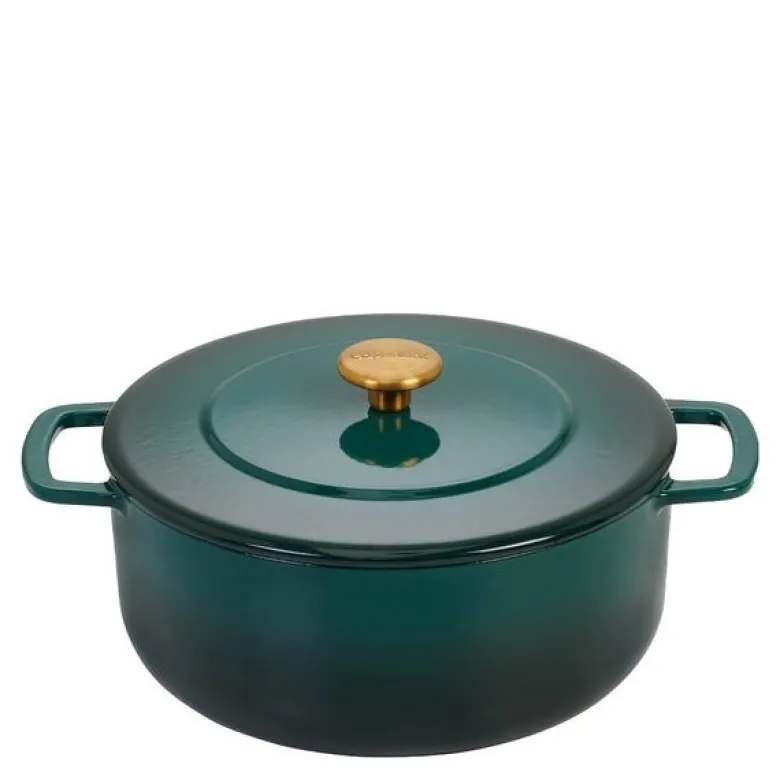 Støpejernsgryte 24 cm 3,8L holly green