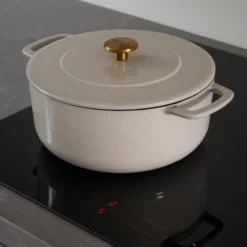 Støpejernsgryte 24 cm 3,8L sand