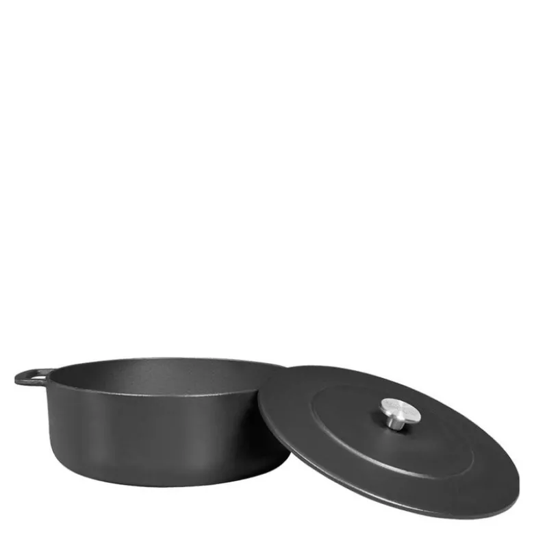 Støpejernsgryte 28 cm 5,3L svart