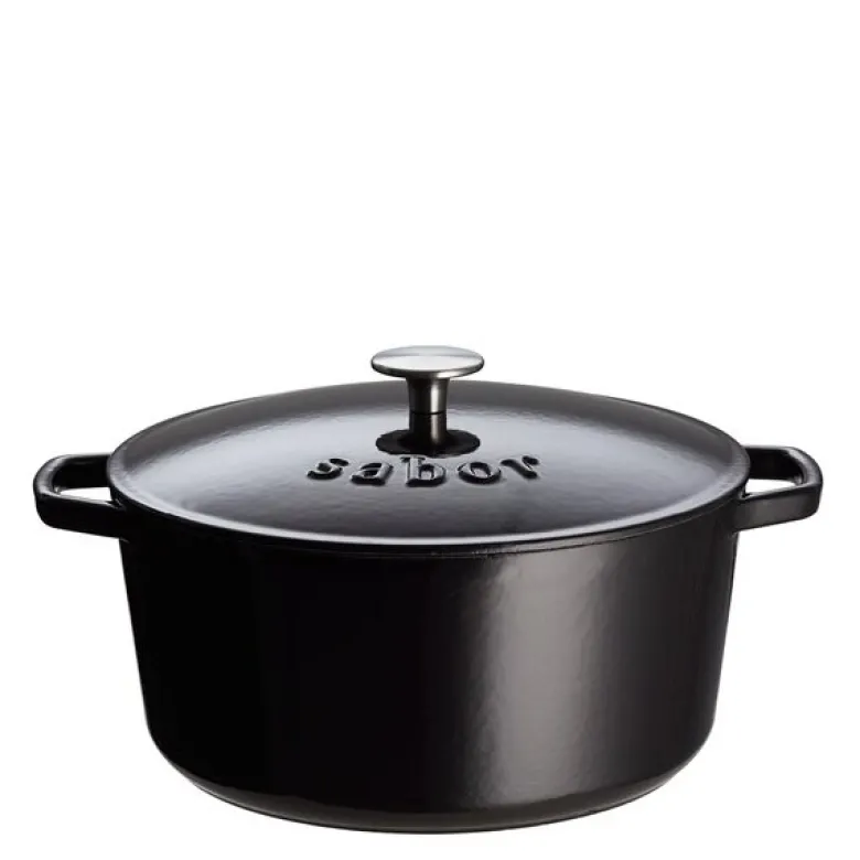 Støpejernsgryte 4,4L svart