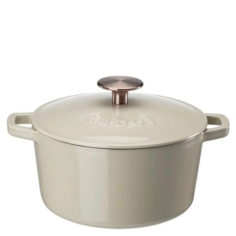Støpejernsgryte 2L warm grey
