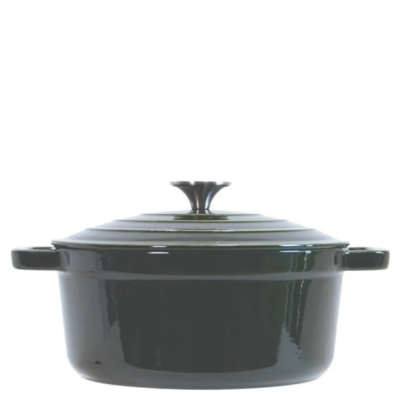 Støpejernskasserolle med lokk 4L 24 cm