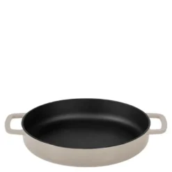 Støpejernspanne emaljert 28 cm sand