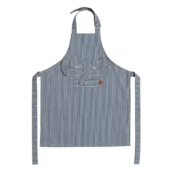 Striped Denim Elefantforkle forkle 56x44 cm blue