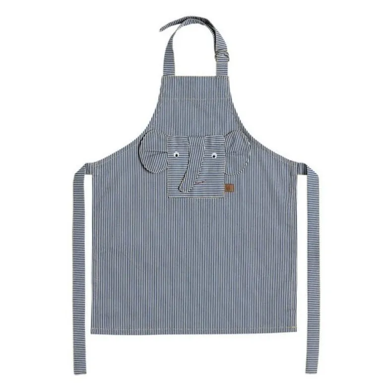 Striped Denim Elefantforkle forkle 56x44 cm blue