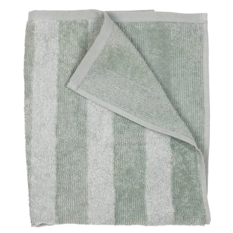 Stripe håndkle 50x70 cm lysegrønn