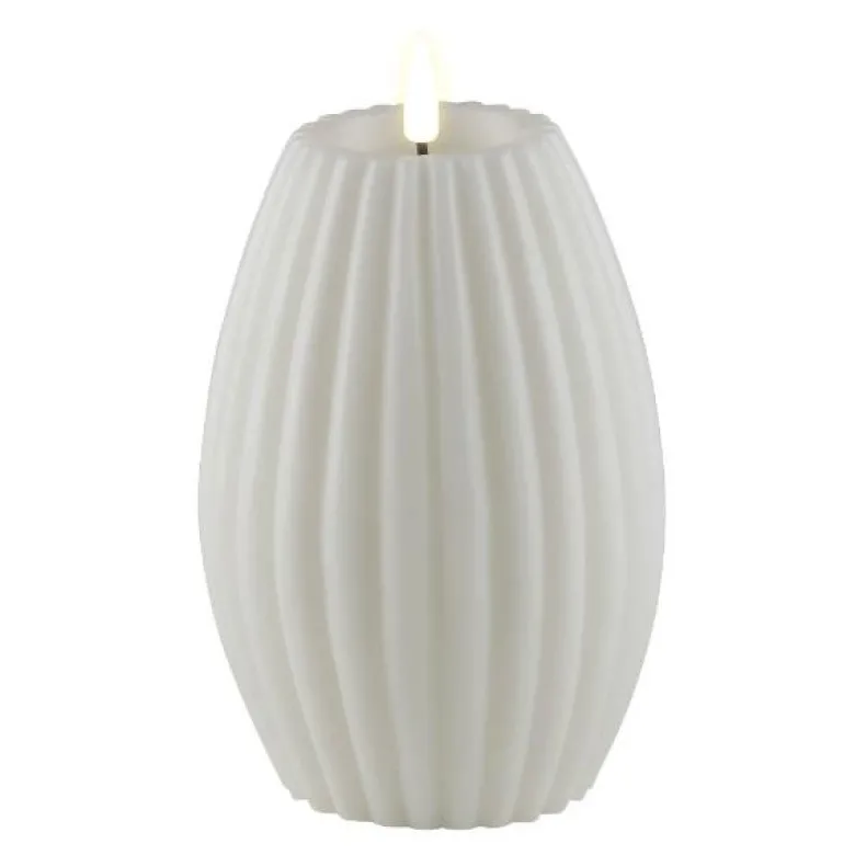 Stripe LED kubbelys 15x10cm hvit