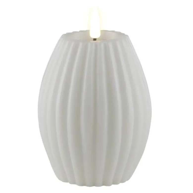 Stripe LED kubbelys 10x7,5cm hvit