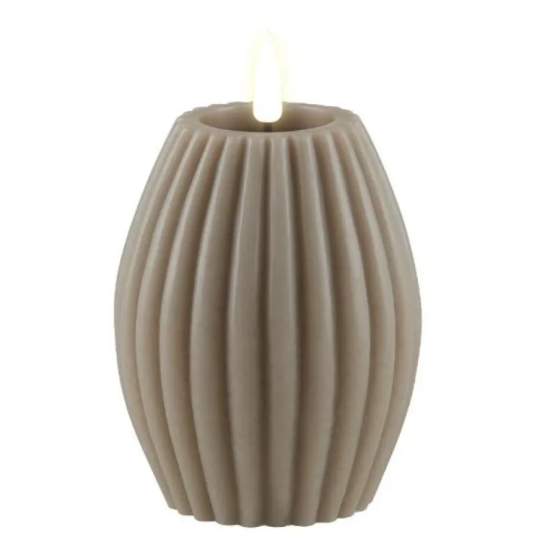 Stripe LED kubbelys 10x7,5cm sand