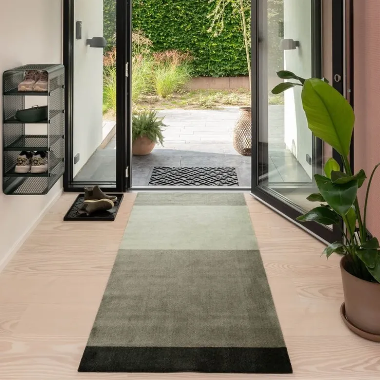 Stripes horisontal gulvmatte 200x90 cm green