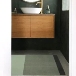 Stripes horisontal gulvmatte 120x67 cm green