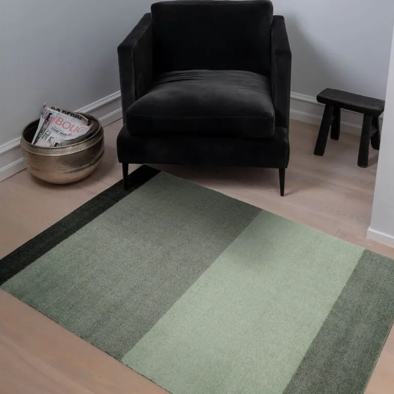 Stripes horisontal gulvmatte 120x67 cm green