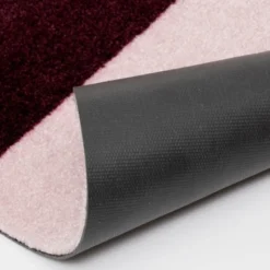 Stripes horisontal gulvmatte 120x67 cm bordeaux/rose/sand