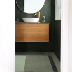 Stripes horisontal gulvmatte 130x90 cm green