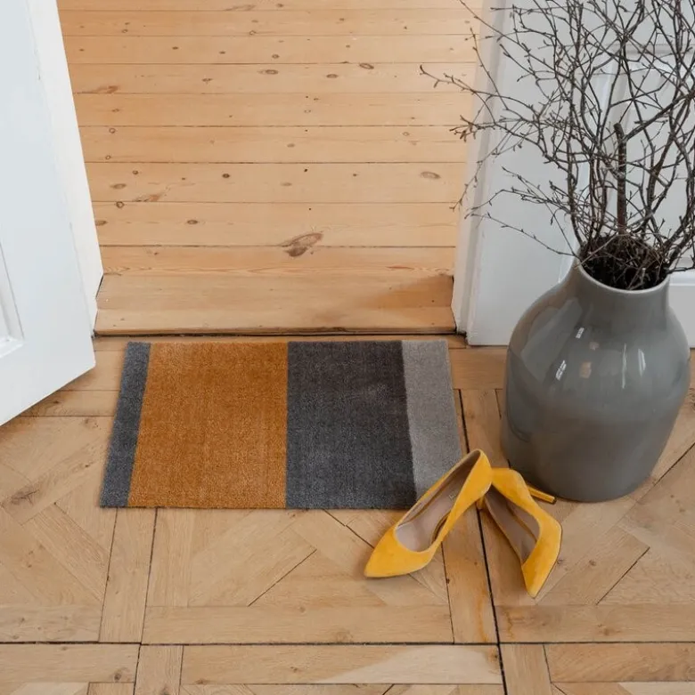Stripes horisontal gulvmatte 40x60 cm dijon/grey