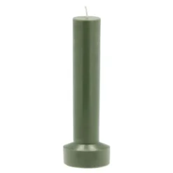 Styles kubbelys 8x23 cm parafin/stearin dark green