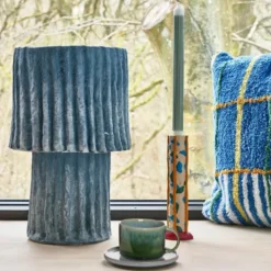 Styles lampe 25x44 cm blå