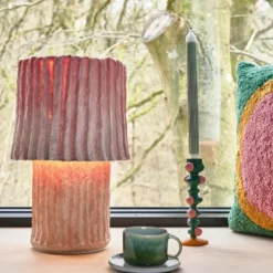 Styles lampe 25x44 cm rosa