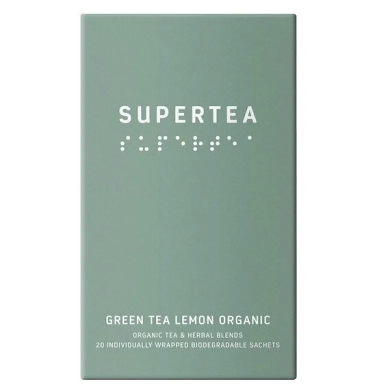 Supertea økologisk grønn te 30g 20 stk sitron