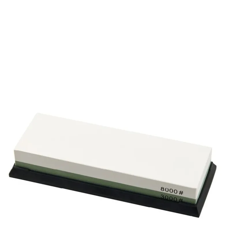 Suri slipestein 3000/8000 med gummibase 18 cm hvit/grønn