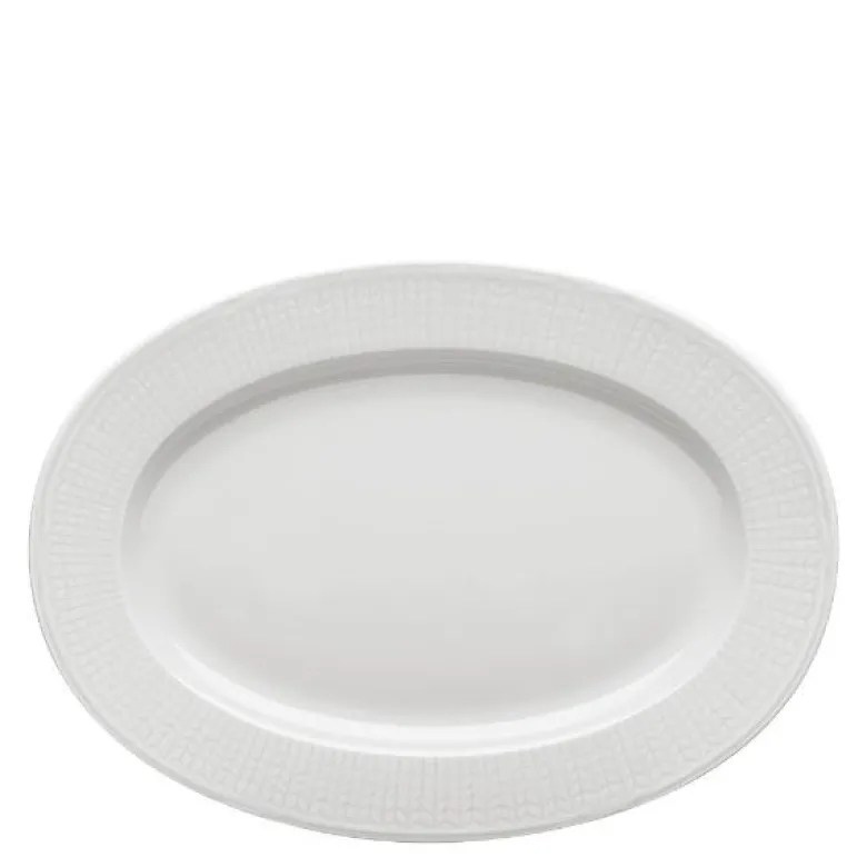 Swedish Grace ovalt fat 32 cm snø/hvit