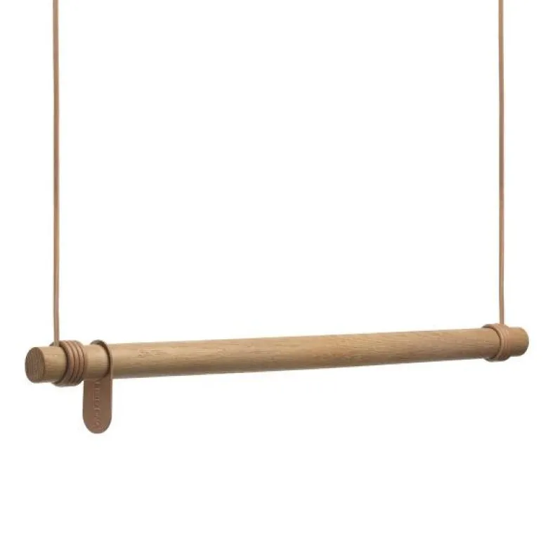 Swing M garderobestang 80 cm eik/skinn