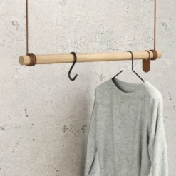 Swing M garderobestang 80 cm eik/skinn