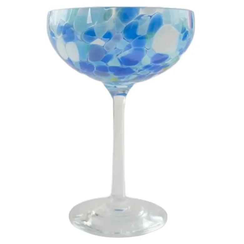 Swirl champagneglass 22 cl blå