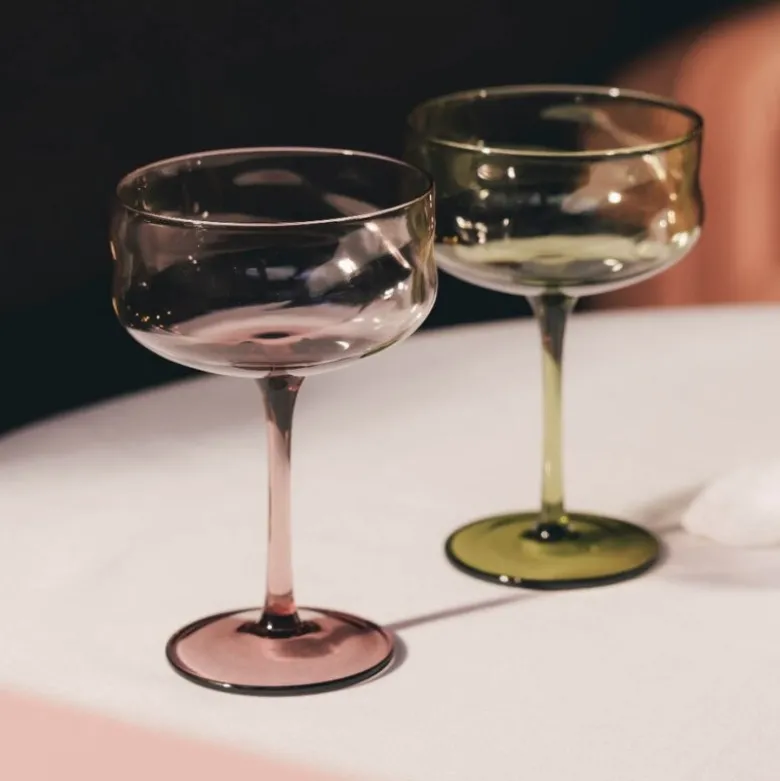 Swirl Coupe-cocktail glass 26 cl 2 stk Glow