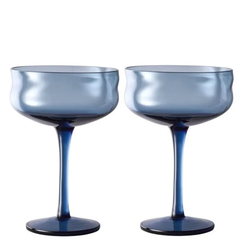 Swirl Coupe-cocktail glass 26 cl 2 stk Midnight